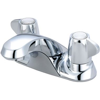 Click here to see Pioneer 3LG111 Pioneer Legacy Centerset Bathroom Faucet, Two-Handle, 1.5 GPM, Mini Blade Handle, ADA, Less Pop-Up, PVD Polished Chrome - 3LG111