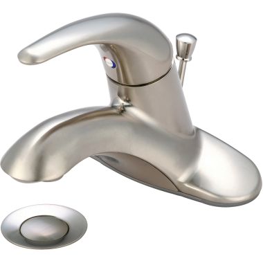 Click here to see Pioneer 3LG160-BN Pioneer Legacy Centerset Bathroom Faucet with Pop-Up Drain, Single-Handle, 1.2 GPM, Metal Lever Handle, ADA, PVD Brushed Nickel - 3LG160-BN