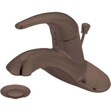 Click here to see Pioneer 3LG160H-ORB Pioneer Legacy Centerset Bathroom Faucet with Pop-Up Drain and 30in SS Flex Connectors, Single-Handle, 1.2 GPM, Lever Handle, ADA, Oil-Rubbed Bronze - 3LG160H-ORB