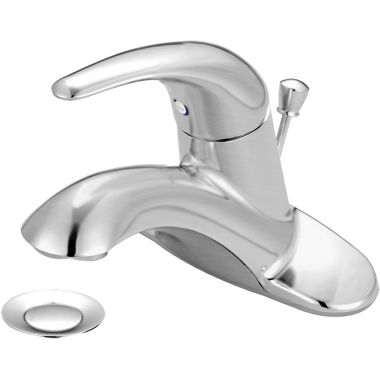 Click here to see Pioneer 3LG160H-SS Pioneer Legacy Centerset Bathroom Faucet with Pop-Up Drain and 30in SS Flex Connectors, Single-Handle, 1.2 GPM, Lever Handle, ADA, PVD Stainless Steel - 3LG160H-SS