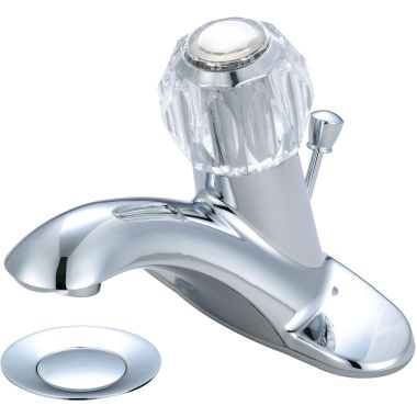 Click here to see Pioneer 3LG180 Pioneer Legacy Centerset Bathroom Faucet with Pop-Up Drain, Single-Handle, 1.5 GPM, Acrylic Round Handle, PVD Polished Chrome - 3LG180