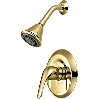 Click here to see Pioneer 4LG300T-PB Pioneer Legacy 4-Function Shower Faucet with 3-3/8in Showerhead, Metal Lever Handle, Trim Only, 2.5 GPM, Polished Brass - 4LG300T-PB