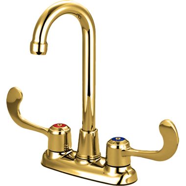 Click here to see Pioneer 5LG220-PB Pioneer Legacy Two Handle Bar/Prep Faucet, Wrist Blade Handles, Polished Brass - 5LG220-PB