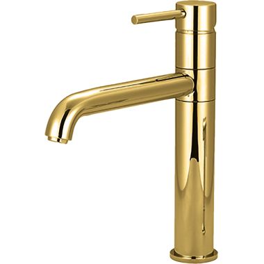 Click here to see Pioneer 2MT160H-PB Pioneer Motegi Single Handle Kitchen Faucet, Bent Nose Spout, Polished Brass - 2MT160H-PB