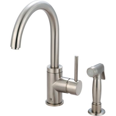 Click here to see Pioneer 2MT171H-BN Pioneer Motegi Single-Handle Kitchen Faucet w/ Side Spray, Brushed Nickel - 2MT171H-BN