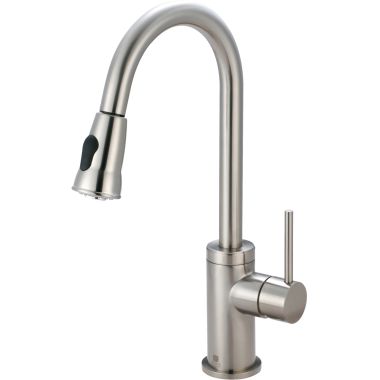 Click here to see Pioneer 2MT250-BN Pioneer Motegi Single Handle Pull-Down Kitchen Faucet, Brushed Nickel  - 2MT250-BN