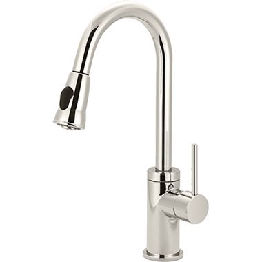 Click here to see Pioneer 2MT250-PN Pioneer Motegi Single Handle Pull-Down Kitchen Faucet, Polished Nickel  - 2MT250-PN