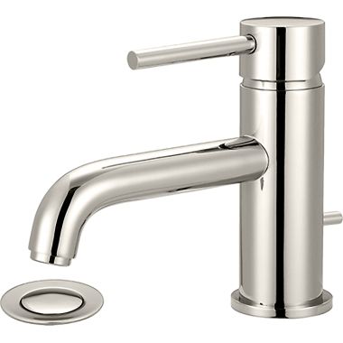 Click here to see Pioneer 3MT160-PN Pioneer Motegi Single-Hole Bathroom Faucet with Pop-Up Drain, Bent Nose Spout, Single-Handle, 1.2 GPM, Lever Handle, ADA, Polished Nickel - 3MT160-PN