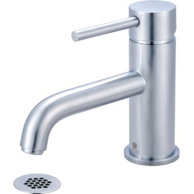 Click here to see Pioneer 3MT161G-SS Pioneer Motegi Single-Hole Bathroom Faucet with Grid Drain, Bent Nose Spout, Single-Handle, 1.2 GPM, Lever Handle, ADA, PVD Stainless Steel - 3MT161G-SS