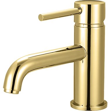 Click here to see Pioneer 3MT161-PB Pioneer Motegi Single-Hole Bathroom Faucet, Bent Nose Spout, Single-Handle, 1.2 GPM, Metal Lever Handle, ADA, Less Pop-Up, Polished Brass - 3MT161-PB