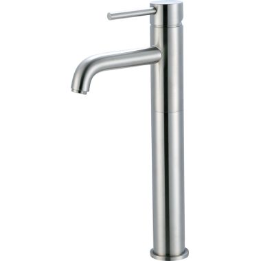 Click here to see Pioneer 3MT168-BN Pioneer Motegi Single-Hole Vessel Bathroom Faucet, Bent Nose Spout, Single-Handle, 1.2 GPM, Metal Lever Handle, ADA, PVD Brushed Nickel - 3MT168-BN