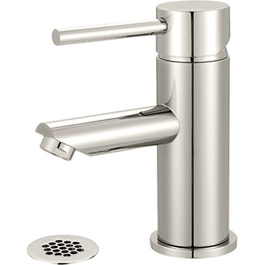 Click here to see Pioneer 3MT171G-PN Pioneer Motegi Single-Hole Bathroom Faucet with Grid Drain, Straight Spout, Single-Handle, 1.2 GPM, Lever Handle, ADA, PVD Polished Nickel - 3MT171G-PN