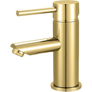 Click here to see Pioneer 3MT171-PB Pioneer Motegi Single-Hole Bathroom Faucet, Straight Spout, Single-Handle, 1.5 GPM, Metal Lever Handle, Less Pop-Up, PVD Polished Brass - 3MT171-PB