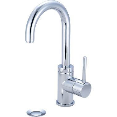 Click here to see Pioneer 3MT180 Pioneer Motegi Single-Hole Bathroom Faucet with Pop-Up Drain, Gooseneck Spout, Single-Handle, 1.2 GPM, Lever Handle, ADA, Chrome - 3MT180