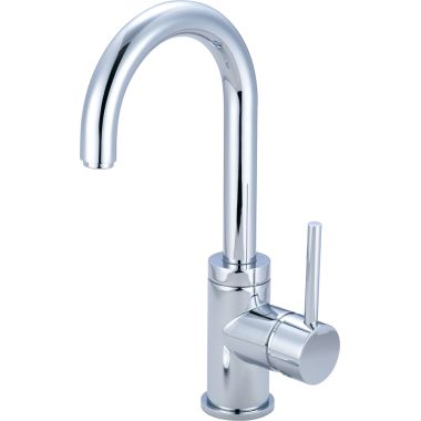 Click here to see Pioneer 3MT181 Pioneer Motegi Single-Hole Bathroom Faucet, Gooseneck Spout, Single-Handle, 1.5 GPM, Metal Lever Handle, ADA, Less Pop-Up, PVD Polished Chrome - 3MT181