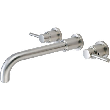 Click here to see Pioneer 3MT600-BN Pioneer Motegi Wall-Mount Widespread Vessel Bathroom Faucet, Bent Nose Spout, Two-Handle, 1.5 GPM, Metal Lever Handle, ADA, PVD Brushed Nickel - 3MT600-BN