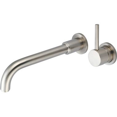 Click here to see Pioneer 3MT800-BN Pioneer Motegi Widespread Wall-Mount Vessel Bathroom Faucet, Bent Nose Spout, Single-Handle, 1.2 GPM, Lever Handle, ADA, PVD Brushed Nickel - 3MT800-BN