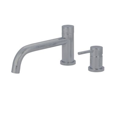 Click here to see Pioneer 4MT710-BN Pioneer Motegi Deck-Mount Brushed Nickel Roman Tub Faucet Trim Kit with Rough-In, Bent Nose Spout, Single Metal Lever Handle - 4MT710-BN