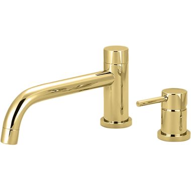 Click here to see Pioneer 4MT711-PB Pioneer Motegi Polished Brass Roman Tub Faucet Trim Kit with Handheld Showerhead, Integral Diverter Valve, Single Metal Lever Handle - 4MT711-PB