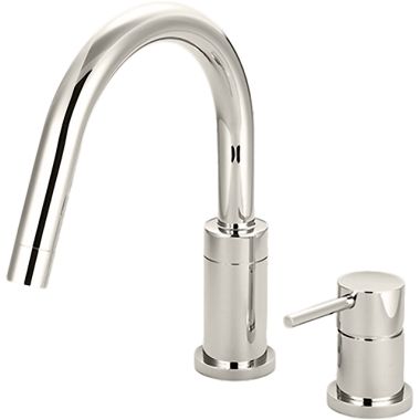 Click here to see Pioneer 4MT720-PN Pioneer Motegi Single-Handle Deck-Mount Polished Nickel Roman Tub Faucet Trim Kit with Rough-In, Rigid Gooseneck Spout, Metal Lever Handle - 4MT720-PN