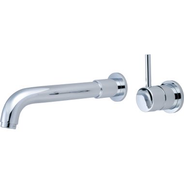 Click here to see Pioneer 4MT840 Pioneer Motegi Single-Handle Wall-Mount Polished Chrome Tub Faucet Trim Kit with Rough-In, Bent Nose Spout, Metal Lever Handle, ADA - 4MT840