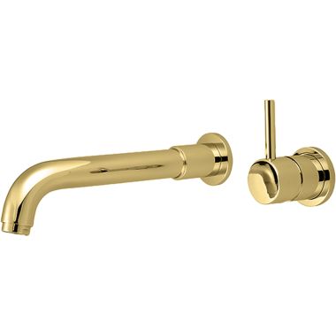 Click here to see Pioneer 4MT840-PB Pioneer Motegi Single-Handle Wall-Mount Polished Brass Tub Faucet Trim Kit with Rough-In, Bent Nose Spout, Metal Lever Handle, ADA - 4MT840-PB