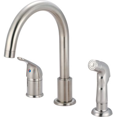 Click here to see Pioneer 2PM331-BN Pioneer Premium Single-Handle Kitchen Faucet w/ Side Spray, 3 Hole, Brushed Nickel - 2PM331-BN