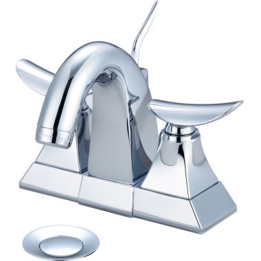 Click here to see Pioneer 3PR100 Pioneer Prenza Centerset Bathroom Faucet with Pop-Up Drain, Two-Handle, 1.5 GPM, Metal Lever Handle, ADA, PVD Polished Chrome - 3PR100