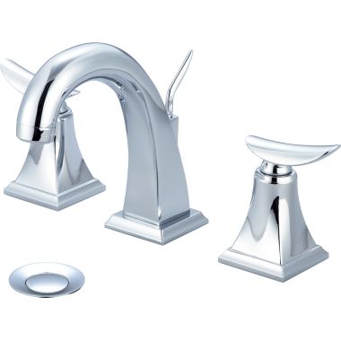 Click here to see Pioneer 3PR200 Pioneer Prenza Widespread Bathroom Faucet with Pop-Up Drain, Two-Handle, 1.5 GPM, Metal Lever Handle, ADA, PVD Polished Chrome - 3PR200