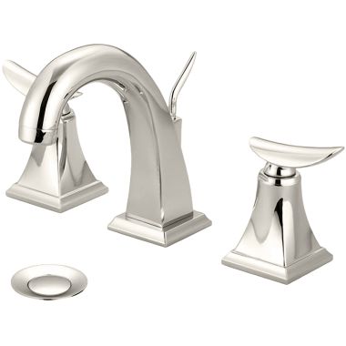 Click here to see Pioneer 3PR200-PN Pioneer Prenza Widespread Bathroom Faucet with Pop-Up Drain, Two-Handle, 1.5 GPM, Metal Lever Handle, ADA, PVD Polished Nickel - 3PR200-PN