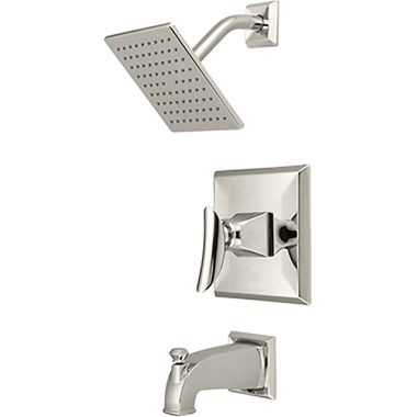 Click here to see Pioneer 4PR110T-PN Pioneer Prenza Single Handle Polished Nickel Tub/Shower Trim with Rainshower, One-Function, 2.5 GPM, ADA, Lever Handle, 1/2-inch Connection Size - 4PR110T-PN