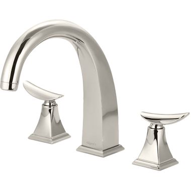 Click here to see Pioneer 4PR610T-PN Pioneer Prenza Two-Handle Polished Nickel Roman Tub Faucet Trim Set, Metal Lever Handles, Deck-Mount, ADA-Compliant - 4PR610T-PN