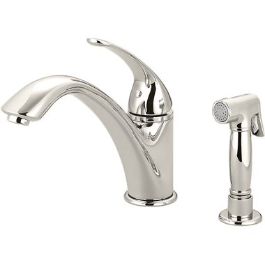 Click here to see Pioneer 2VL261-PN Pioneer Vellano Single-Handle Kitchen Faucet w/ Side Spray, Polished Nickel - 2VL261-PN