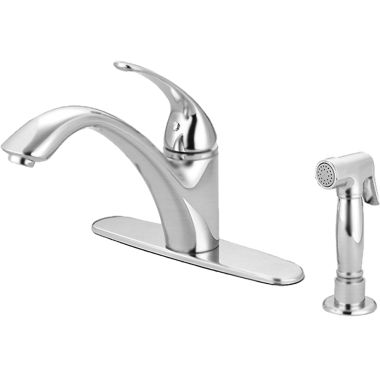 Click here to see Pioneer 2VL261-SS Pioneer Vellano Single-Handle Kitchen Faucet w/ Side Spray, Stainless Steel - 2VL261-SS