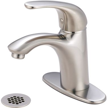 Click here to see Pioneer 3VL161G-BN Pioneer Vellano Single-Hole Bathroom Faucet with Grid Drain, Single-Handle, 1.5 GPM, Lever Handle, ADA, PVD Brushed Nickel - 3VL161G-BN