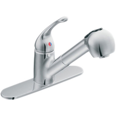 Click here to see Cleveland Faucet 40519 Moen CFG 40519 Single Handle Pullout Kitchen Faucet