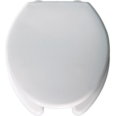 Click here to see Bemis 2L2050T-000 Bemis 2L2050T-000 White Open Front Round Plastic Toilet Seat with Cover