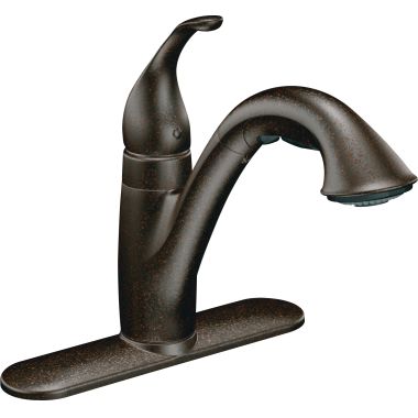 Click here to see Moen 7545ORB Moen Camerist Single-Handle Pull-Out Kitchen Faucet, Oil Rubbed Bronze - 7545ORB