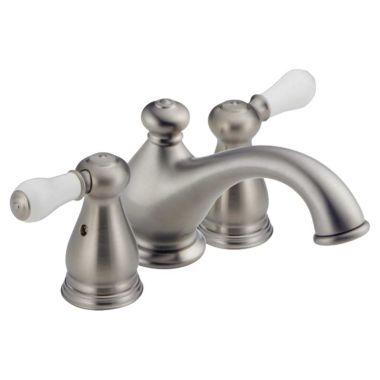 Click here to see Delta 4578-SSLHP Delta Leland 4578-SSLHP Stainless Steel 2 Handle Mini-Widespread Lavatory Faucet