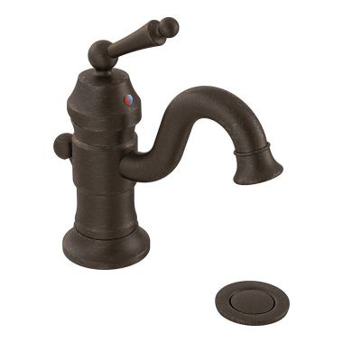 Click here to see Moen S411ORB Moen S411ORB Waterhill Single-Handle High Arc Bathroom Faucet, Oil Rubbed Bronze