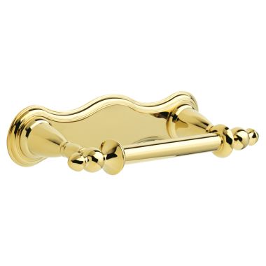 Click here to see Delta 75050-PB Delta 75050 Victorian Pivot Arm Toilet Tissue Holder in Polished Brass Finish