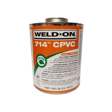 Click here to see Commodity  Orange CPVC Cement, Pint