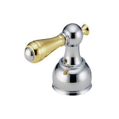 Click here to see Delta H215CB Delta H215CB Metal Lever Handle Set, 2 Pack, Chrome/Polished Brass
