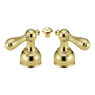 Click here to see Delta H215PB Delta H215PB Metal Lever Handle Set, 2 Pack, Brilliance Polished Brass