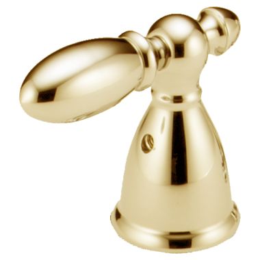 Click here to see Delta H216PB Delta H216PB Victorian Metal Lever Handle Set for Faucets, 2 Pack, Brilliance Polished Brass