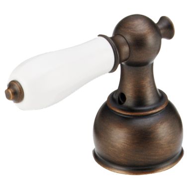 Click here to see Delta H612RB Delta H612RB Porcelain Lever Handle Set, 2 Pack, Venetian Bronze