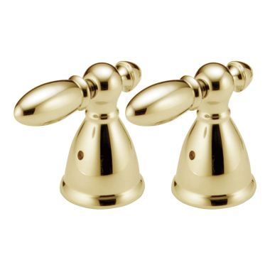 Click here to see Delta H616PB Delta H616PB Victorian Metal Lever Handle Set for Roman Tub, 2 Pack, Polished Brass Finish