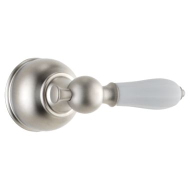 Click here to see Delta H712SS Delta H712SS Victorian Porcelain Lever Handle Kit for 13, 14, and Floor Mount, Stainless Steel