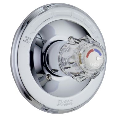 Click here to see Delta T13022 Delta Classic Monitor 13 Series Valve Trim, Clear Knob Handle, Polished Chrome - T13022