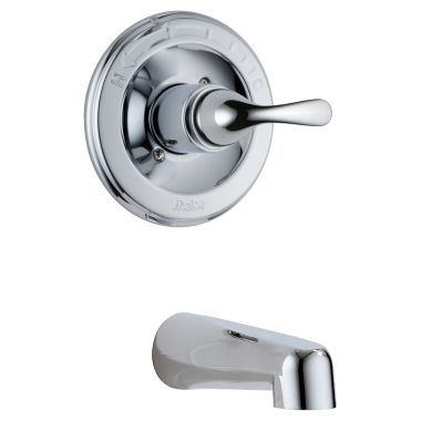 Click here to see Delta T13120-LTS Delta Classic Single-Handle Monitor 13 Series Tub Faucet Trim, Lever Handle, Long Non-Diverter Tub Spout, ADA, Chrome - T13120-LTS